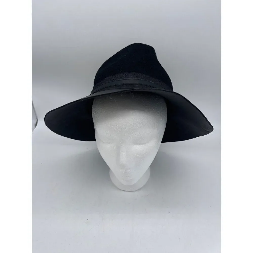 Vince Camuto Women Black Wool Floppy Adjustable Hat One Size NWT <3